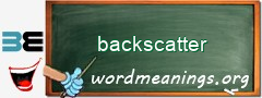 WordMeaning blackboard for backscatter